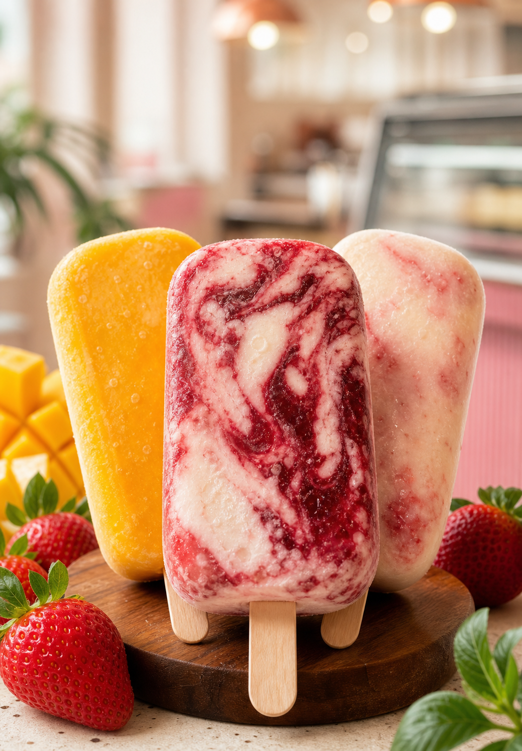 Bolsa tradicional de Helados Nápoles con logo rojo y blanco