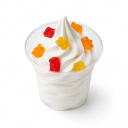 Vasito de helado con gomitas